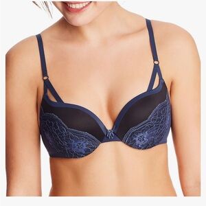 Maidenform Navy Lace Push-Up Bra
